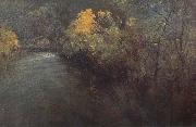Penleigh boyd Wattle on the Yarra china oil painting artist